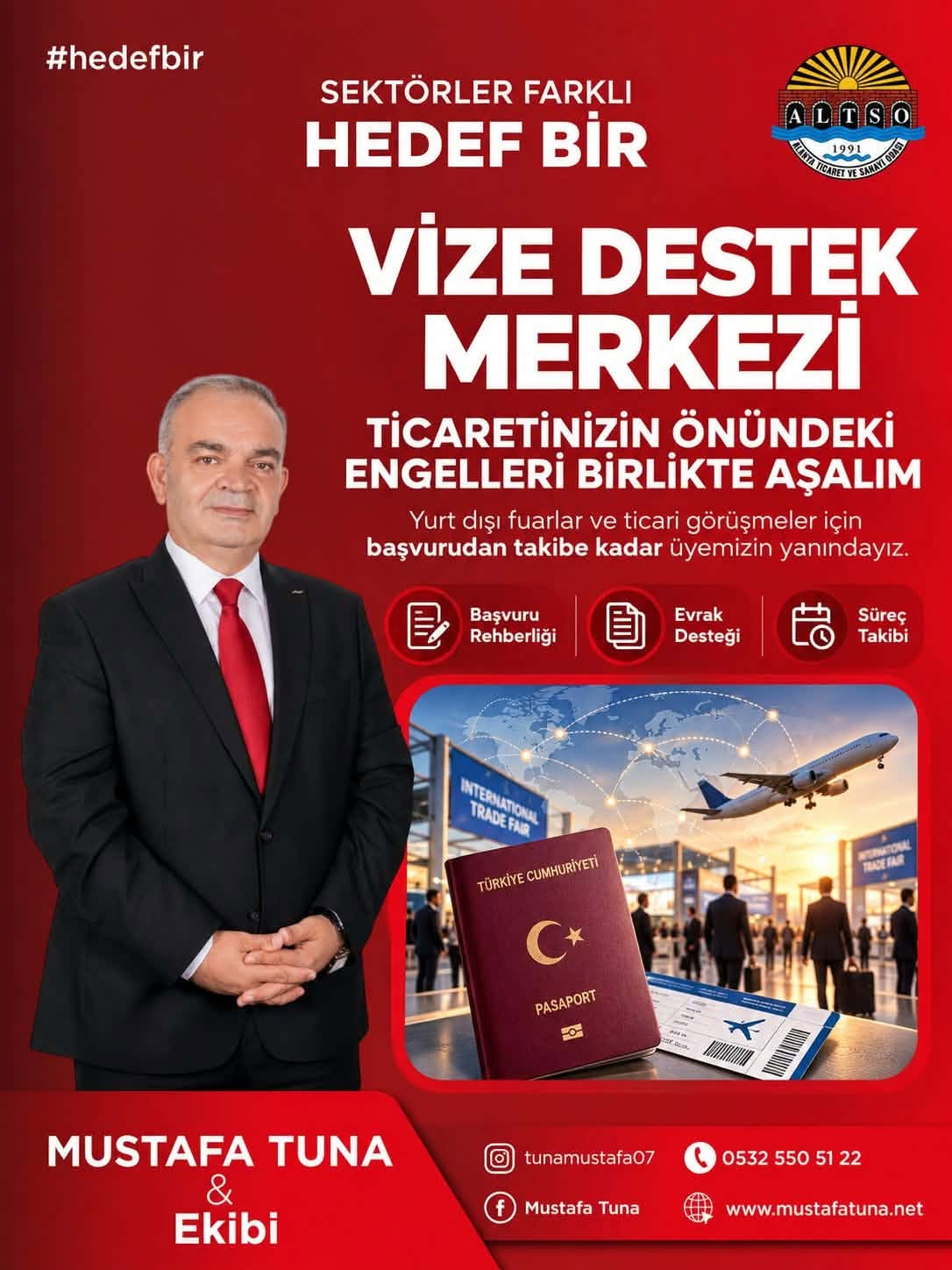 MUSTAFA TUNA: “ÜYEMİZİN TİCARETİ VİZE ENGELİNE TAKILMASIN”...