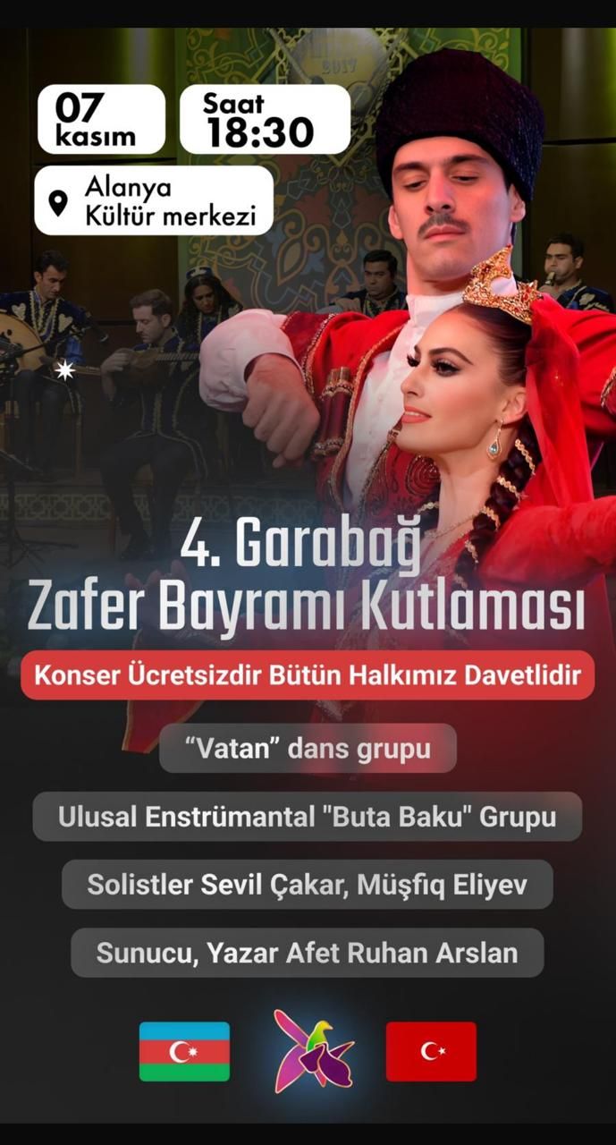 Alanya'da Karabağ Zaferi kutlanacak...